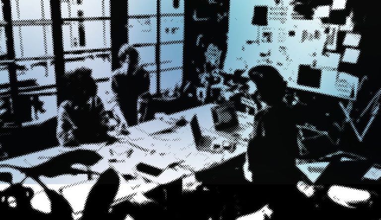 Half tone style Image of Team discussing How to Choose the Best Payment Gateway.